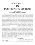 McCarthy, Kevin. Accuracy in Positioning Systems. New England