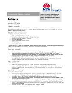 Tetanus Factsheet