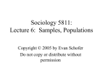 Class 6 Lecture: Samples and Populations