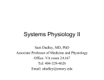 Systems Physiology II