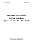Jyothisha Prakaasham Makara_Nandana