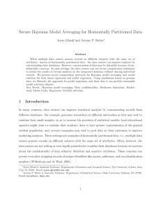 Secure Bayesian Model Averaging for Horizontally Partitioned Data