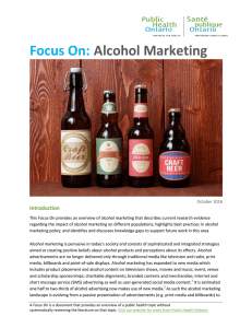 Focus On: Alcohol Marketing