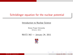 Schrödinger equation for the nuclear potential