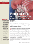 Renal stones - Medicine Today