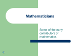 Mathematicians