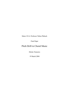 Pitch Drift in Choral Music - CCRMA