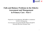 Falls and Balance problems in the Elderly