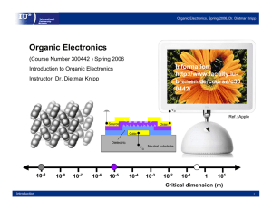 1 introduction organic electronics