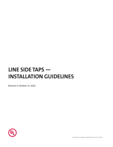 line side taps — installation guidelines