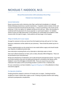 Latissimus Dorsi Flap Patient Instructions