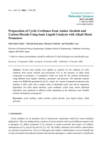 Preparation of Cyclic Urethanes from Amino Alcohols and Carbon