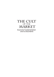 The Cult of the Market: Economic Fundamentalism and its