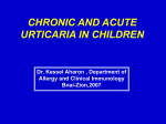 Outpatient management of acute urticaria