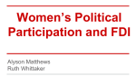 Women*s Political Participation and FDI