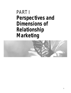 Perspectives and Dimensions of Relationship Marketing