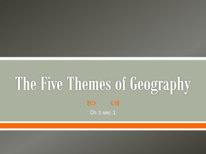 The Five Themes of Geography