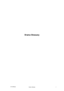 Drama Glossary - SCSA - School Curriculum and Standards Authority