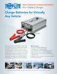 Charge Batteries For Virtually Any Vehicle