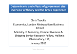 Determinants and effects of government size: Overview of theory