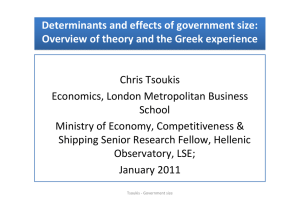 Determinants and effects of government size: Overview of theory