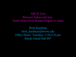 North Africa from Human Origins to Islam Brett Kaufman