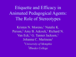 Etiquette and Efficacy in Animated Pedagogical Agents