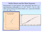 Stellar Masses and the Main Sequence