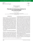 Fiberoptic bronchoscopy guidelines