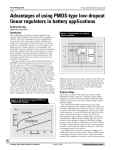 Advantages of using PMOS-type low-dropout linear regulators in