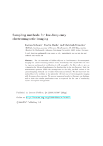 Sampling methods for low-frequency electromagnetic imaging