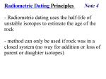Radiometric Dating Principles