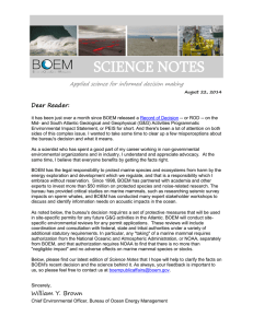 science notes - Bureau of Ocean Energy Management