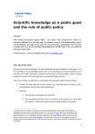 Scientific knowledge as a public good