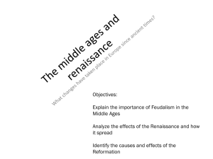 The middle ages and renaissance