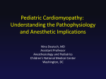 Cardiomyopathy - Society for Pediatric Anesthesia