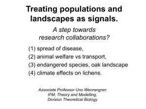 Treating populations and landscapes as signals. A step
