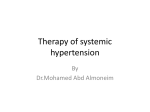 Therapy of systemic hypertension