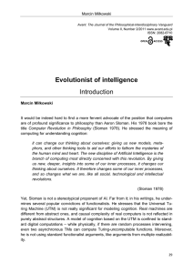 Evolutionist of intelligence Introduction