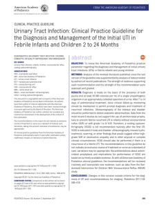 Urinary Tract Infection: Clinical Practice Guideline for the Diagnosis