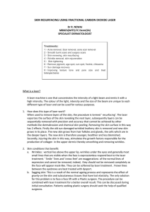 SKIN RESURFACING USING FRACTIONAL CARBON DIOXIDE