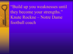 Knute Rockne – Notre Dame football coach