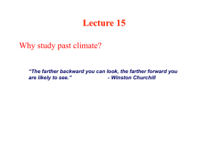Why study past climate?