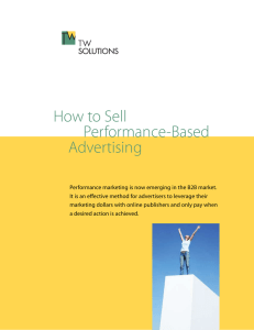 How to Sell Performance-Based Advertising