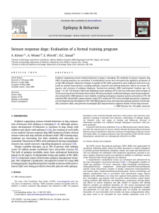 Seizure response dogs: Evaluation of a formal training program