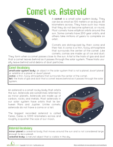 Comet vs. Asteroid