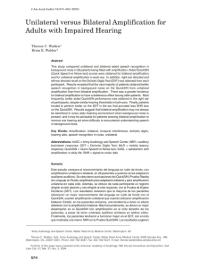 Unilateral versus Bilateral Amplification for Adults with Impaired