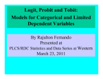 Logit, Probit and Tobit: Models for Categorical and Limited