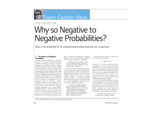Why so Negative to Negative Probabilities?