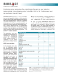 Exploring gene promoters for experimentally